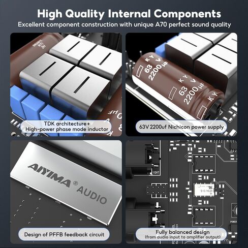 AIYIMA A70 TPA3255 Balanced Power Amplifier with PFFB Tech, 300W x2 Amp in Saudi Arabia