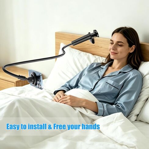 Magnetic Gooseneck Phone Holder for Bed, for MagSafe Phone Holder Mount Stand Flexible Goosebeck Arm with Clamp Clip Mount for Desk Bedside for iPhone 17/16/15/14/13/12 and Others in Kuwait