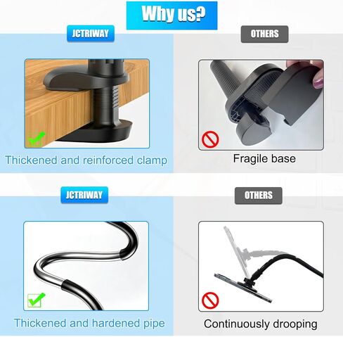 Magnetic Gooseneck Phone Holder for Bed, for MagSafe Phone Holder Mount Stand Flexible Goosebeck Arm with Clamp Clip Mount for Desk Bedside for iPhone 17/16/15/14/13/12 and Others in Kuwait