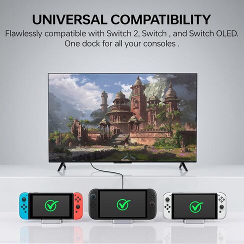قاعدة شحن GuliKit للمحول 2/Switch، قاعدة شحن تلفزيون 4K، صديقة للحافظة in Kuwait