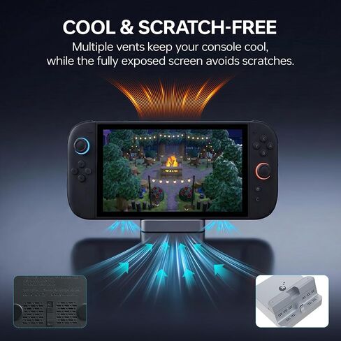 قاعدة شحن GuliKit للمحول 2/Switch، قاعدة شحن تلفزيون 4K، صديقة للحافظة in Kuwait
