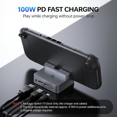 قاعدة شحن GuliKit للمحول 2/Switch، قاعدة شحن تلفزيون 4K، صديقة للحافظة in Kuwait