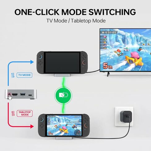 قاعدة شحن GuliKit للمحول 2/Switch، قاعدة شحن تلفزيون 4K، صديقة للحافظة in Kuwait