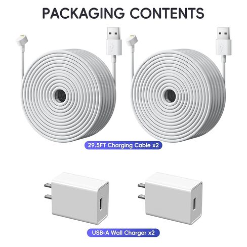 2 Pack 7.5M/25FT Charging Cable for Google Nest Cam Battery 2nd Generation in Saudi Arabia