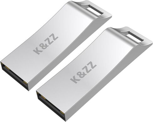 32GB Flash Drive Thumb Drive USB 2.0 Flash Drives for Data Storage, Jump Drive Pen Drive Zip Drive Memory Stick with Metal Casing, Silver in Saudi Arabia