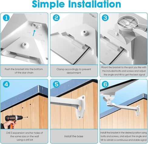 Starlink Mini Adjustable Wall Mount Kit, 1/4 Inch Nut Base Adapter in Kuwait