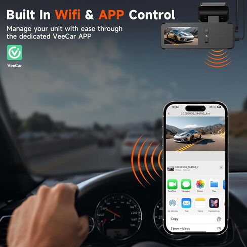 Dash Cam Front and Rear, 4K+1080P Dual Camera for Cars, 32GB Card Included in Saudi Arabia