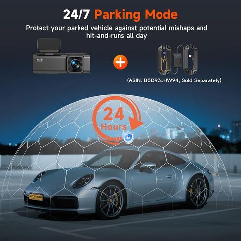 Dash Cam Front and Rear, 4K+1080P Dual Camera for Cars, 32GB Card Included in Saudi Arabia