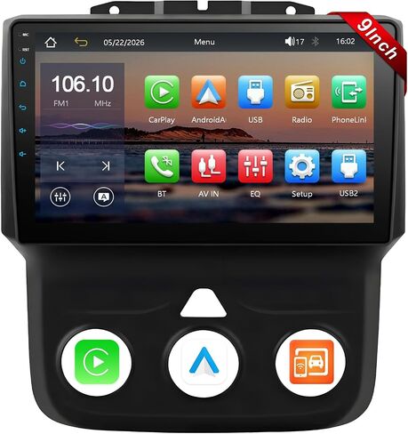 Car Radio for Dodge RAM 1500 2500 3500 2013-2018 with Wireless Carplay in Kuwait