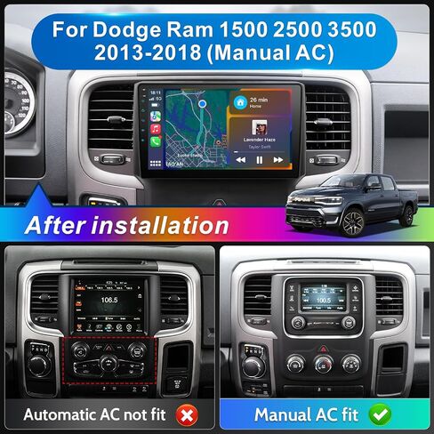 Car Radio for Dodge RAM 1500 2500 3500 2013-2018 with Wireless Carplay in Kuwait
