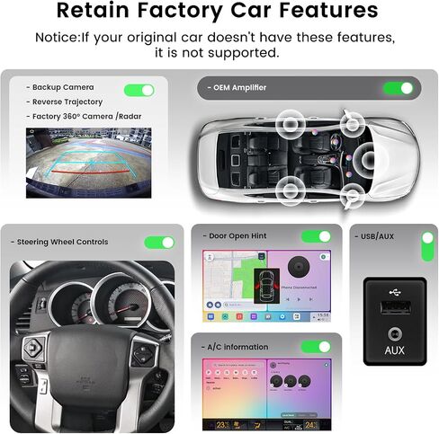 ستيريو لترقية تويوتا تندرا 2014-2021 | راديو 8+256 جيجابايت، Qualcomm 665، Carplay اللاسلكي، Android Auto، BT 5.0 GPS Nagivation، 4GLTE، DTS، جيروسكوب، مجموعة التوصيل والتشغيل in Kuwait