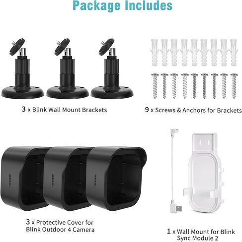 3 Pack Wall Mount for Blink Outdoor Camera with Sync Module Core Mount in Kuwait