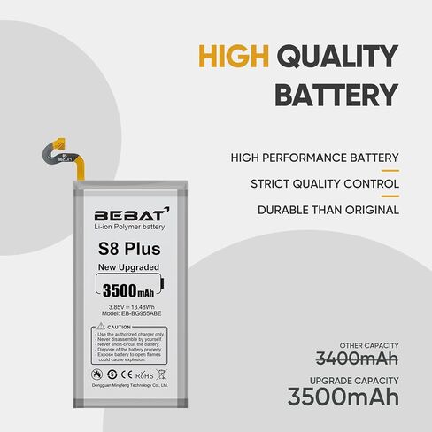 Battery for Samsung Galaxy S8 Plus,3500mAh High Capacity Battery in Kuwait