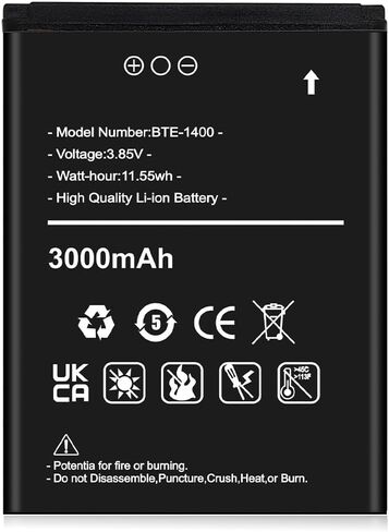 3000mAh Battery for BTE-1400,Ultra High Capacity Replacement Battery for Verizon Orbic Journey V RC2200L in Kuwait