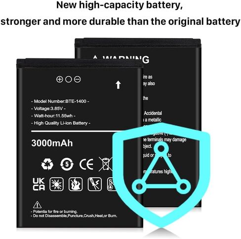 3000mAh Battery for BTE-1400,Ultra High Capacity Replacement Battery for Verizon Orbic Journey V RC2200L in Kuwait