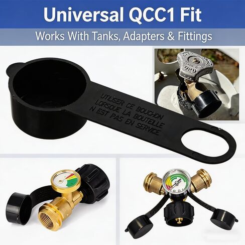 Bettli 5 Pcs Propane Tank Cap Valve Cover Dust Protection Cover low Pressure Filling Valve Plug QCC1 Adapter Thread Protection in Saudi Arabia