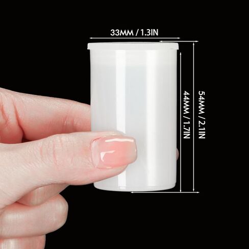 Jovitec 60 Pieces White Film Canisters with Caps, 35 mm Empty Camera Reel Storage Containers Case with Lids, Films Developing Processing Tube for Storing Films, Small Accessories in Saudi Arabia