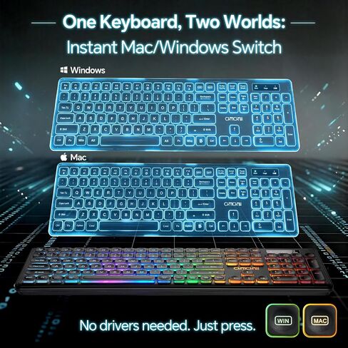 Computer Keyboard and Mouse Wireless,Rechargeable Gaming LED Keyboard Combo in Saudi Arabia