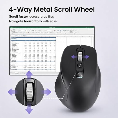 Wireless Keyboard and Mouse Combo, Multi-Device, Silent (Black) in Saudi Arabia