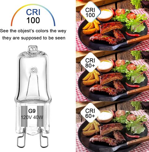 G9 Halogen Light Bulb 40W for Whirlpool Microwave Oven, Whirlpool Over The Stove Range Microwave, Replace W10709921 (4 Pack) in Saudi Arabia