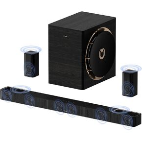 ULTIMEA 7.1.4ch Professional Surround Sound System w/Dolby Atmos, 980W Wireless Sound Bar for Smart TV with 10" Wireless Subwoofer, 20Hz Low Frequency, GaN Amplifier, 4K HDR Pass-Through, Skywave X70 in Saudi Arabia