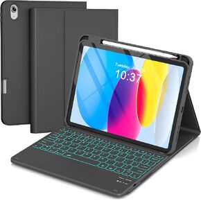 حافظة RAYMCRAFT لجهاز iPad (A16) الجيل الحادي عشر/العاشر مع لوحة مفاتيح (لوحة التتبع) in Kuwait