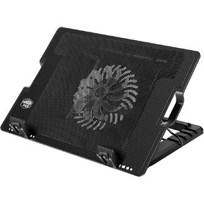قاعدة تبريد للكمبيوتر المحمول مع 2 منفذ USB لمروحة ألعاب الكمبيوتر المحمول 11 بوصة - 18 بوصة حامل ثابت قابل للتعديل 2 منفذ USB حامل تبريد in Kuwait