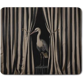 Moody Crane Bird Mouse Pad, Modern Surreal Crane Bird Mouse Pads Mousepad for Desk Home Office Dorm Computers Laptop, Eclectic Elegant Bird Office Supplies Desk Accessories, 9.5x7.9 Inch in Kuwait