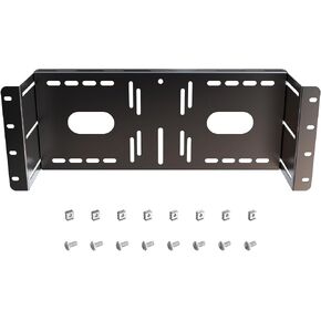 4U Rack Mount VESA Monitor Bracket - Fits 19 Inch Server Rack Cabinet, Universal VESA LCD Monitor Mount Fits 75x75 & 100x100mm, Adjustable Depth Steel Rackmount Display Bracket, Black, SPSVR-M01 in Kuwait