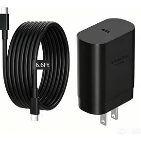 USB C Fast Charger for Samsung Galaxy A17 A16 A15 A14,A36 A35 A32, A56 A55 A54 A53,S25 S24 S23,6.6FT USB-C Cable,25W Power Adapter in Kuwait