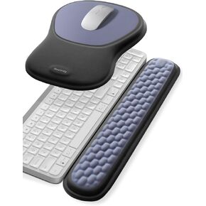 meatanty Keyboard and Mouse Wrist Rest Set, Ergonomic Wrist Pad Support, Computer Hand Palm Rest Combo, Memory Foam Typing Desk Accessory Carpal Tunnel Cushion, Laptop Office Home School-Blue & Black in Saudi Arabia