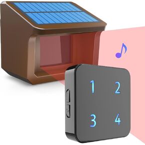 Solar Driveway Alarm System- 1/2Mile Driveway Alarm-1 Receiver + 1 Sensor in Kuwait