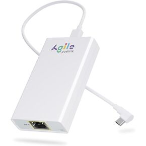 Gigabit PoE to USB C Converter for Smart Phone/Tablet, USB-C to Ethernet Adapter with 23W Charging, Power & Data 2-in-1 RJ45 Port to Type-C Adapter, 10/100/1000Mbps High Speed Plug & Play,IEEE802.3at in Kuwait