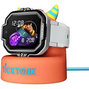 ساعة TickTalk 5 الخلوية الذكية للأطفال (شبكة AT&T) مع جهاز تعقب GPS ومكالمات الفيديو وحزمة قاعدة الطاقة - مع تطبيقات مجانية للوالدين - للأعمار من 3 سنوات فما فوق in Kuwait