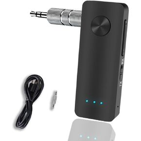 Bluetooth 5.3 AUX 2 in 1 Adapter for Car, 3.5mm Wireless Transmitter and Receiver, Hands-Free Call for Cars, Speakers, Stereo Systems and Headphones in Kuwait