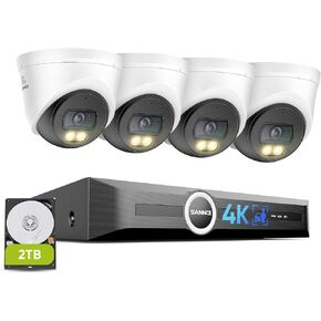 SANNCE 4K PoE Security Camera System - NVR with 8PCS Dome Cameras(2TB HDD) in Saudi Arabia