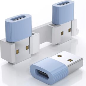 محول USB إلى USB C، محول USB-C أنثى إلى USB ذكر 3 عبوات (أبيض) in Kuwait