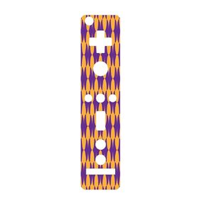 Purple and Orange Geometric Design Vinyl Decal Sticker Skin by Debbie's Designs for Wiimote Wii Controller in Saudi Arabia