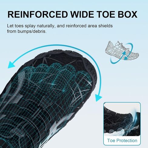 ELETON Barefoot Shoes Women Men Hiking Water Shoes Wide Toe Box Zero Drop in Kuwait