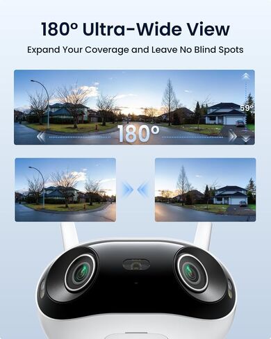 REOLINK 4K 8MP 180° Panoramic Outdoor Security Camera, Dual-Lens Elite WiFi in Saudi Arabia