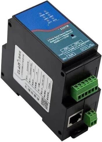 ZLAN5207M Din Rail 2CH RS485 to Ethernet Server(100V-240V US Plug) in Saudi Arabia