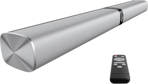 Sound Bar for Smart TV, 80W Soundbar with Bluetooth/ARC/Opt/AUX Connect, Dynamic Volume Boost, 3 Equalizer Modes, 2 in 1 Detachable Soundbar for TV/PC/Gaming/Projectors in Kuwait