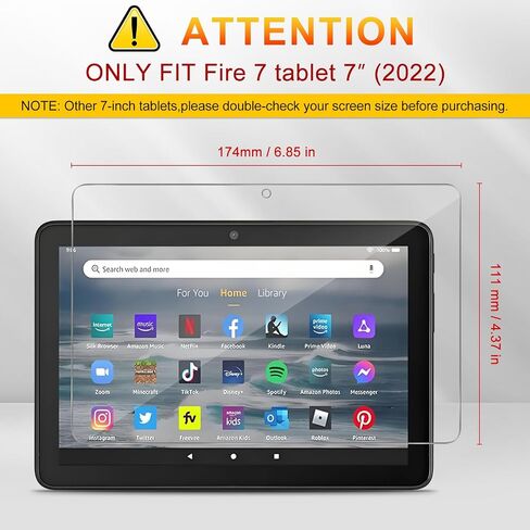 Screen Protector for 7 Kids Tablet 7 inch (2022 release), 2 Pack in Saudi Arabia