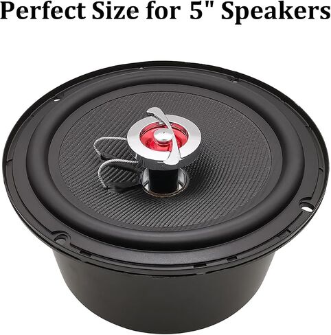 HiQltyla 5in Round Black Plastic Speaker Baffle, Pack of 2 in Saudi Arabia