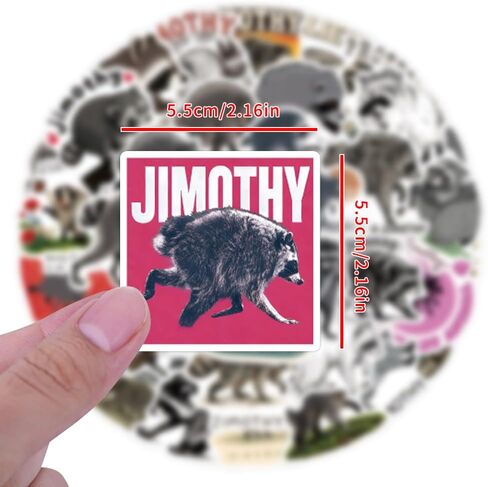 54Pcs Jimothy Raccoon Stickers in Saudi Arabia