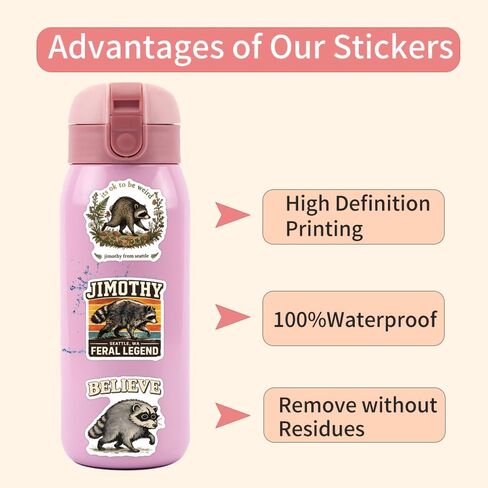 54Pcs Jimothy Raccoon Stickers in Saudi Arabia