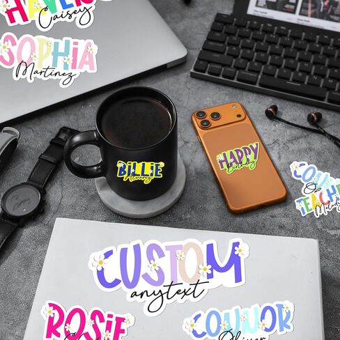 Custom Daisy Name Sticker Personalized Waterproof Vinyl Decal or Magnet in Saudi Arabia