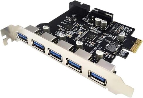 PCIe 5-Port USB 3.0 5Gbps Expansion Card with Chip in Saudi Arabia