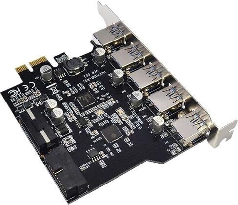 PCIe 5-Port USB 3.0 5Gbps Expansion Card with Chip in Saudi Arabia