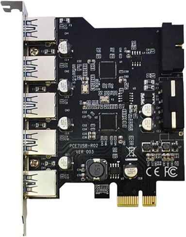 PCIe 5-Port USB 3.0 5Gbps Expansion Card with Chip in Saudi Arabia